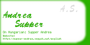 andrea supper business card